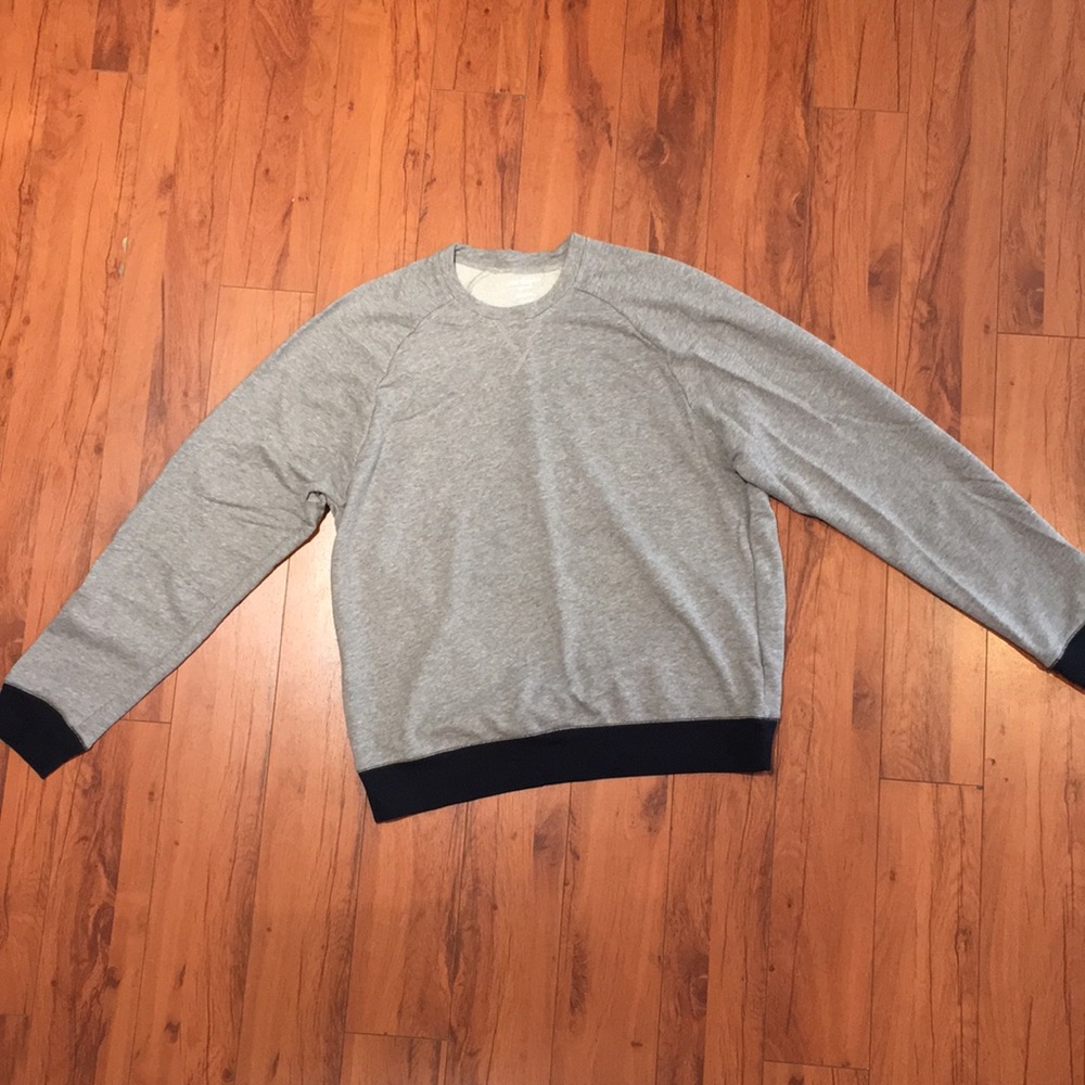 Joe Fresh grey and black crew neck sweater new
